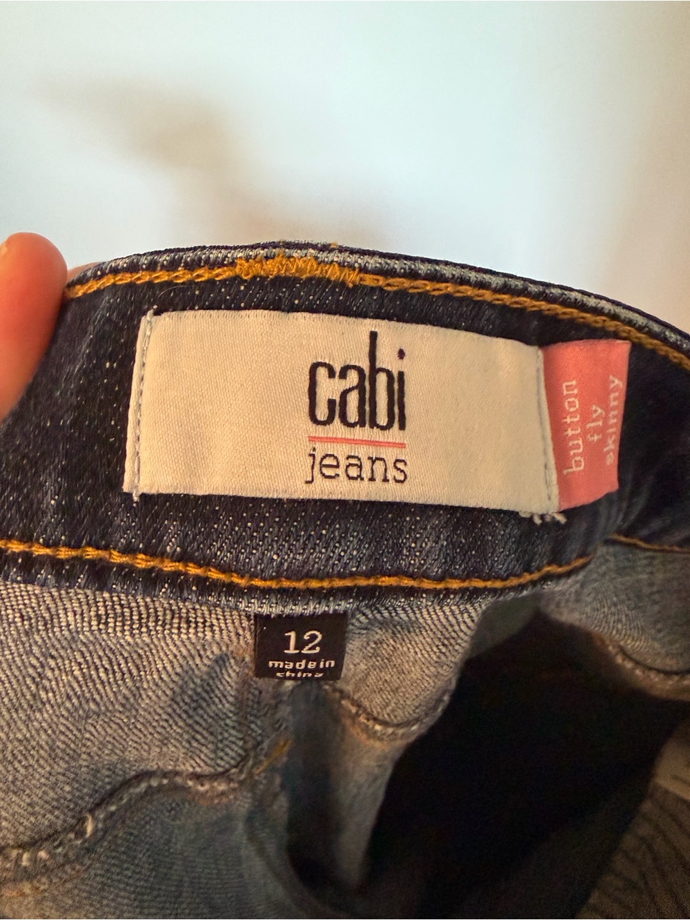 CAbi Dark Blue Skinny Jeans with Button-Fly - Picture 3 of 3